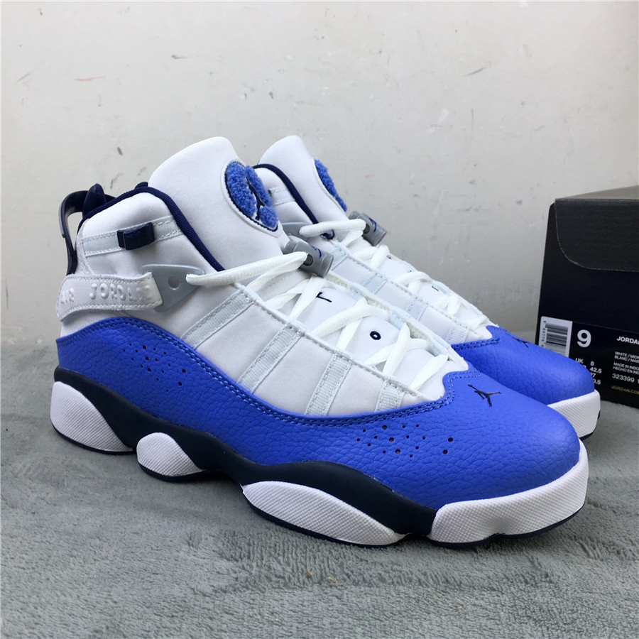 2020 Jordan 6 Rings GG White Blue Black Shoes